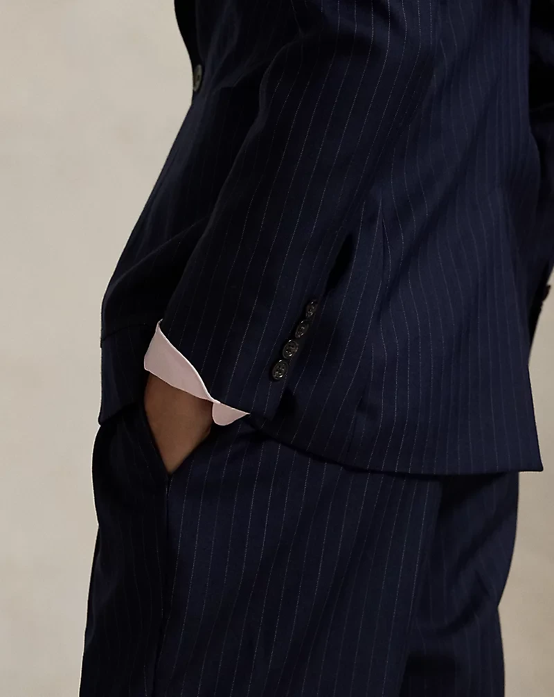 Single-Breasted Pinstripe Blazer