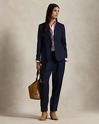 Pinstripe Pleated Tapered Pant