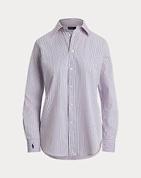 Stretch Slim Fit Striped Poplin Shirt