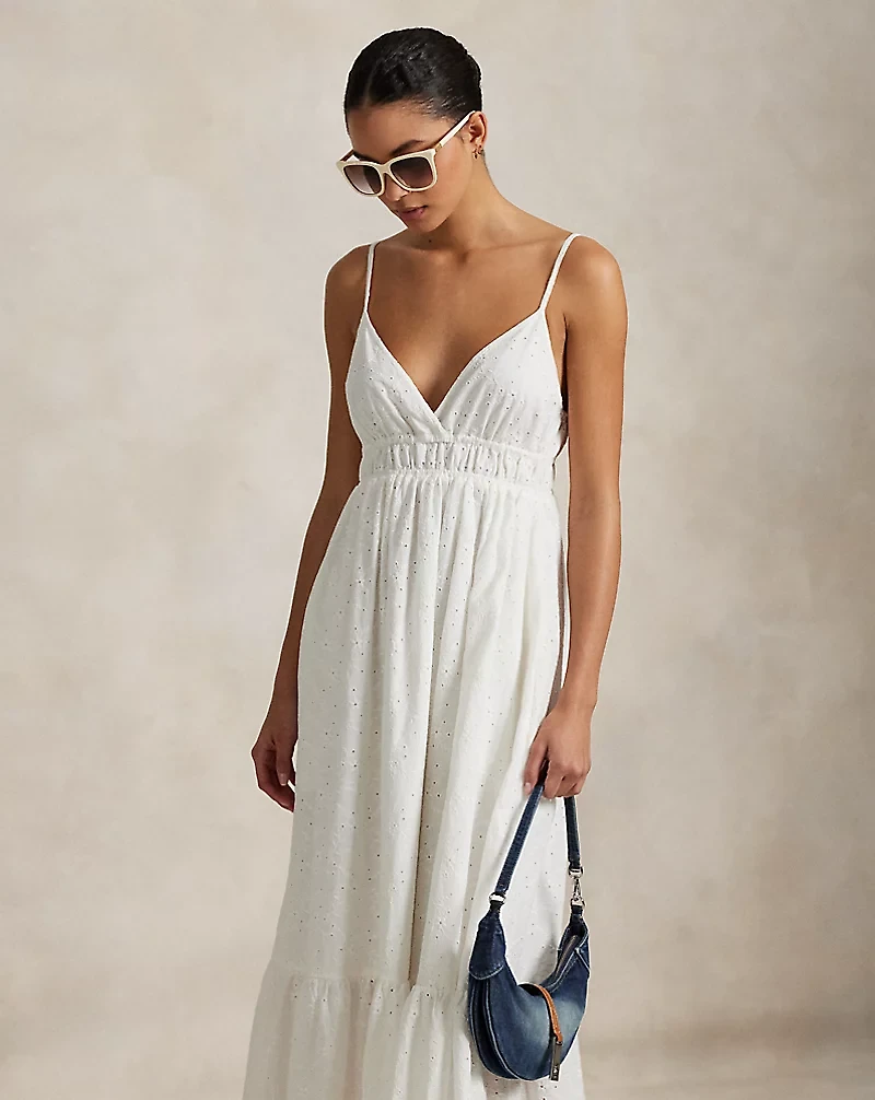 Eyelet Voile Sleeveless Dress