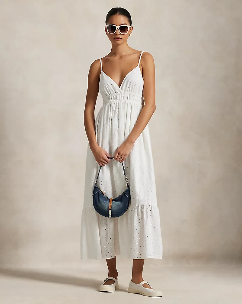 Eyelet Voile Sleeveless Dress