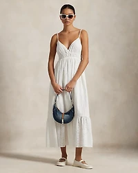 Eyelet Voile Sleeveless Dress