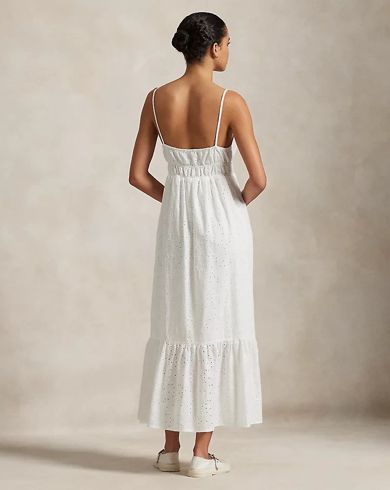 Eyelet Voile Sleeveless Dress