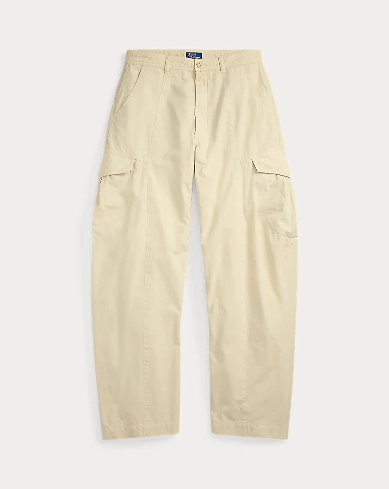 Curved-Leg Cotton Cargo Pant