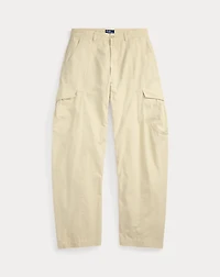Curved-Leg Cotton Cargo Pant