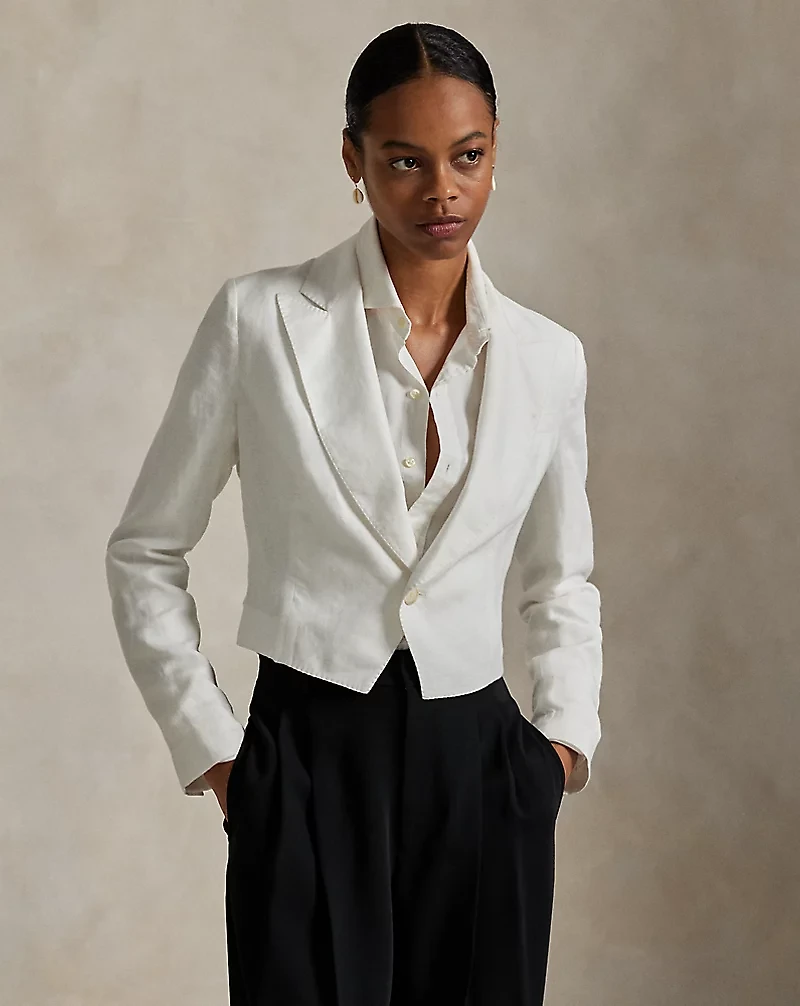 The Spelman College Cropped Linen Blazer
