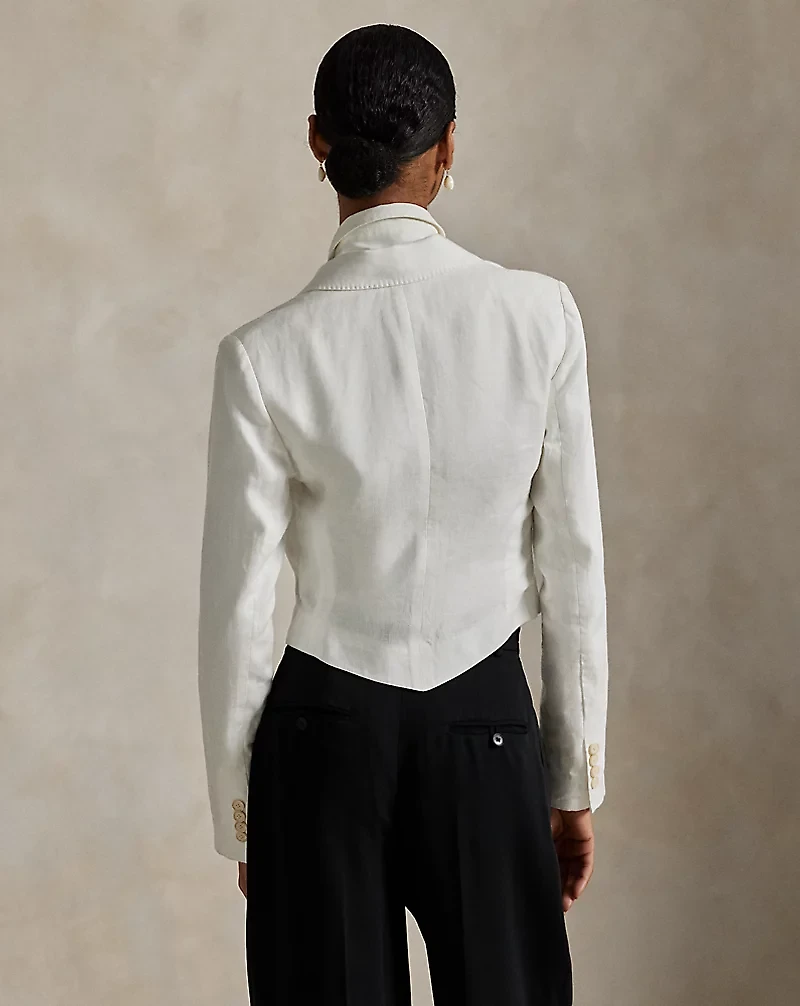 The Spelman College Cropped Linen Blazer