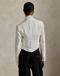 The Spelman College Cropped Linen Blazer