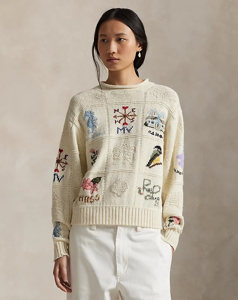 The Oak Bluffs Sampler Rollneck Sweater