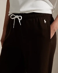 Drawstring Fleece Wide-Leg Sweatpant