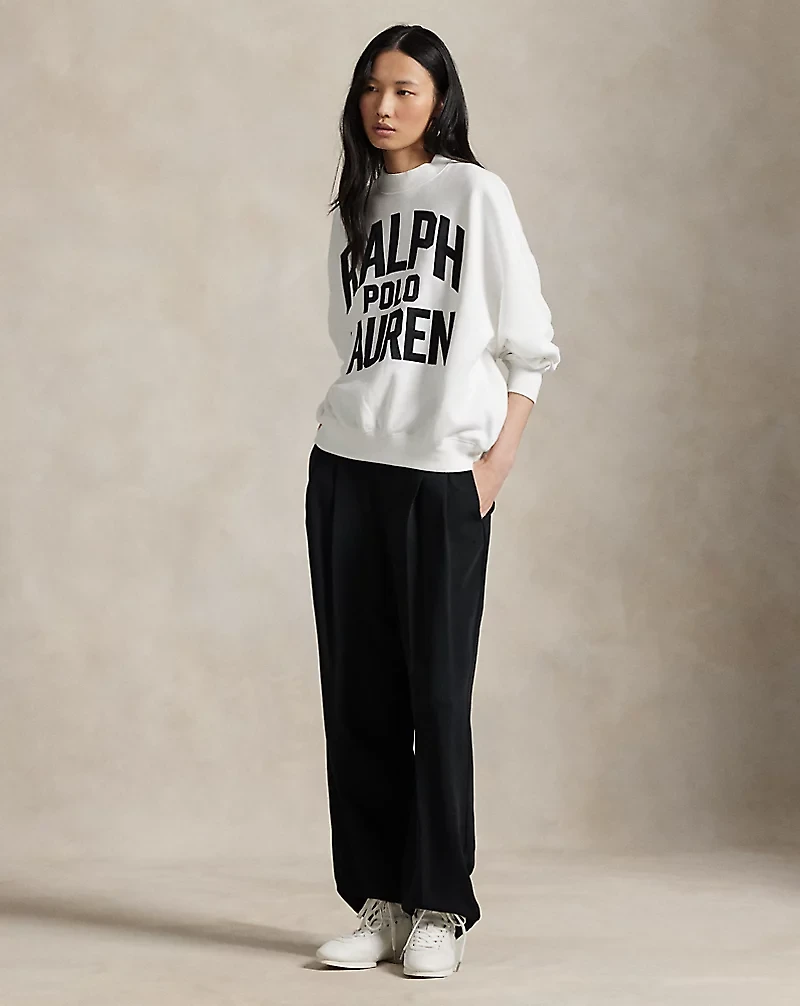 Satin Logo Fleece Crewneck