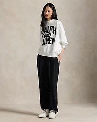 Satin Logo Fleece Crewneck