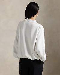 Satin Logo Fleece Crewneck