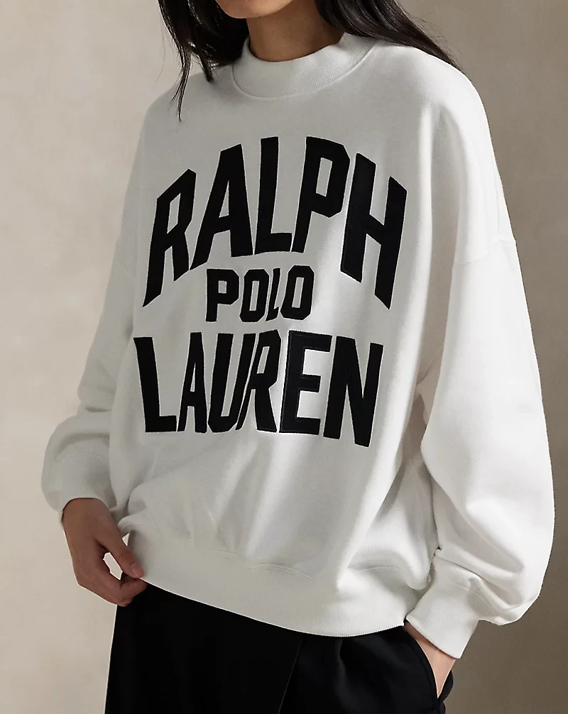 Satin Logo Fleece Crewneck