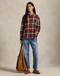 Relaxed Fit Plaid Cotton Twill Shirt