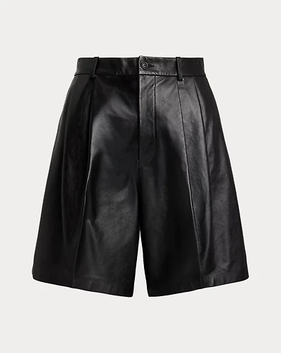 Pleated Leather Short