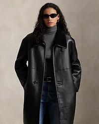 Oversize Reversible Shearling Wrap Coat