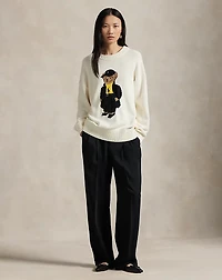 Polo Bear Cotton Crewneck Sweater