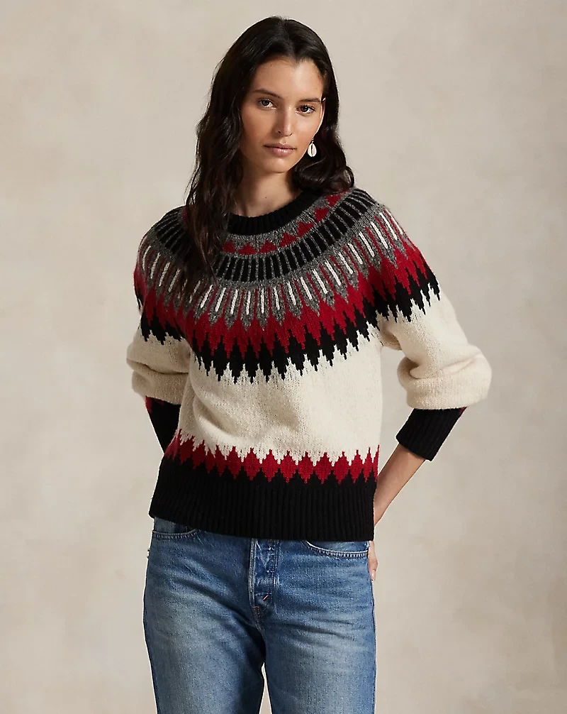 Fair Isle Wool-Cashmere Sweater