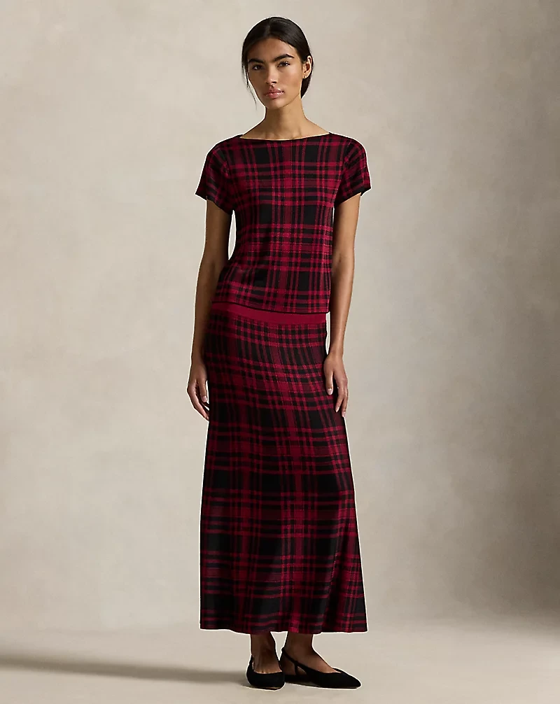 Plaid Sweater Skirt
