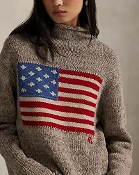 Flag Wool-Blend Turtleneck Sweater