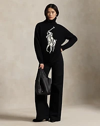 Big Pony Wool Turtleneck Sweater