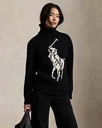 Big Pony Wool Turtleneck Sweater