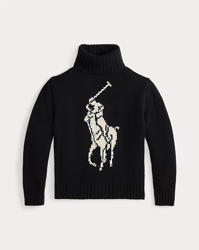Big Pony Wool Turtleneck Sweater