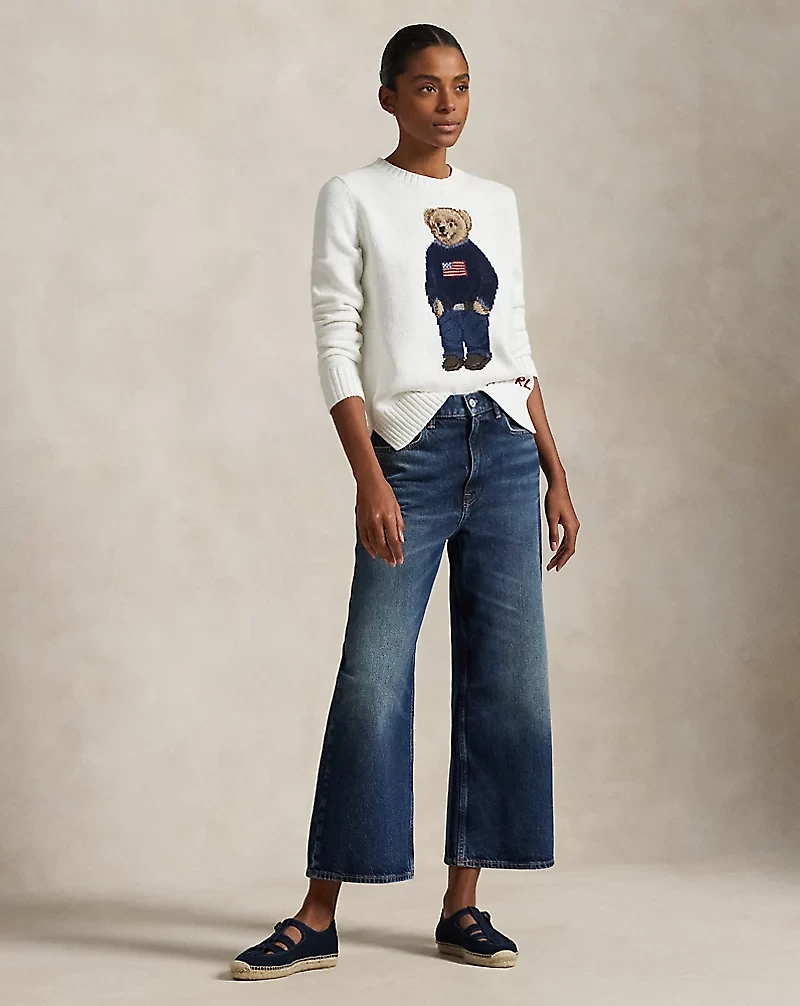 Polo Bear Linen-Cotton Crewneck Sweater