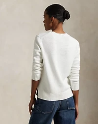 Polo Bear Linen-Cotton Crewneck Sweater