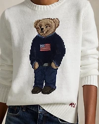 Polo Bear Linen-Cotton Crewneck Sweater