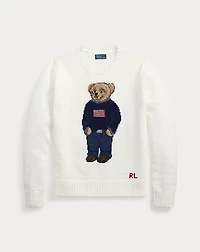 Polo Bear Linen-Cotton Crewneck Sweater