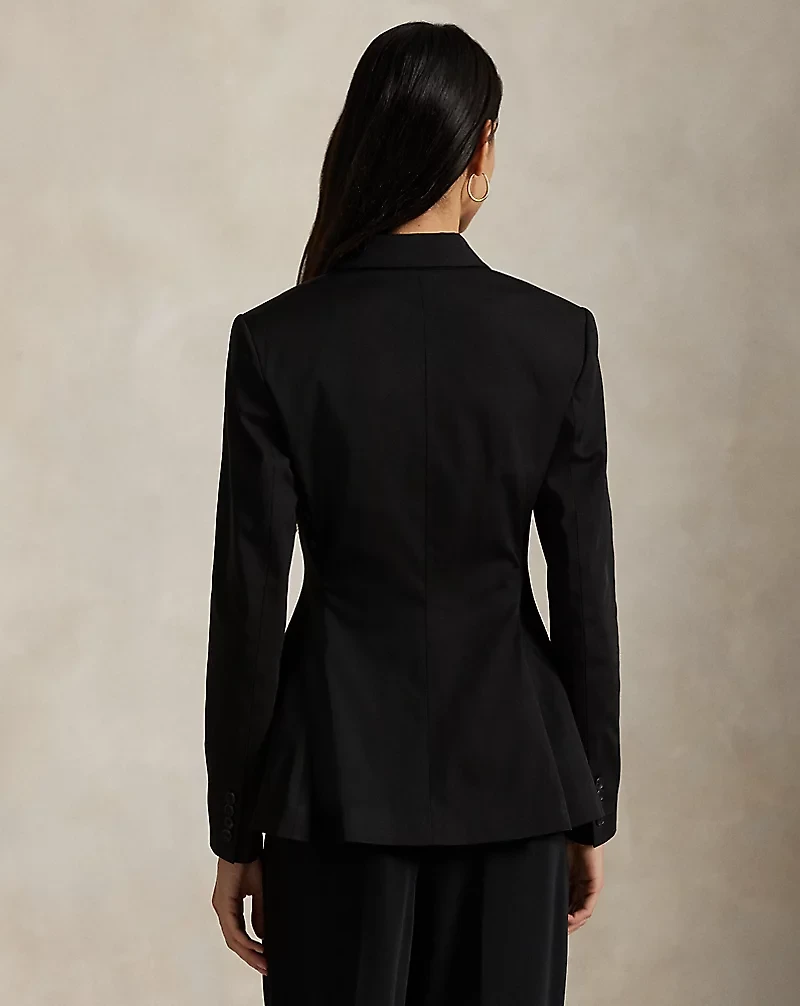 Single-Breasted Satin Hacking Jacket