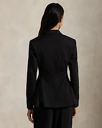 Single-Breasted Satin Hacking Jacket