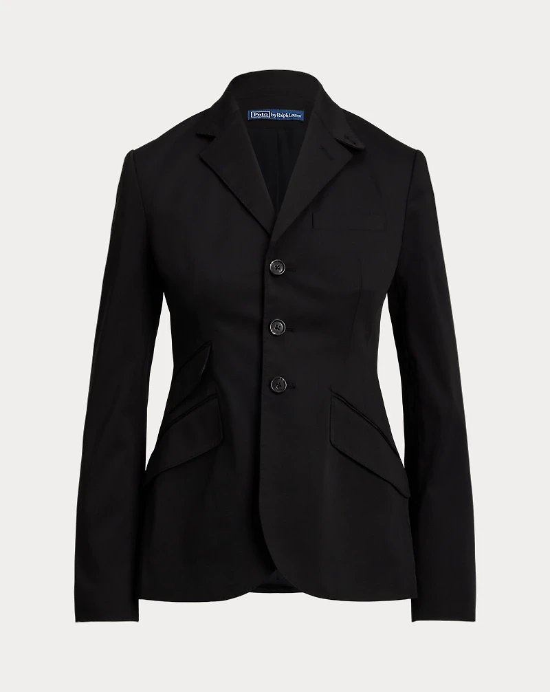 Single-Breasted Satin Hacking Jacket