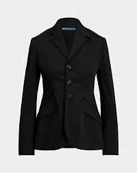 Single-Breasted Satin Hacking Jacket