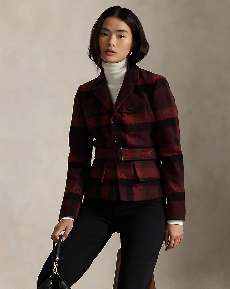 Belted Tweed Jacket