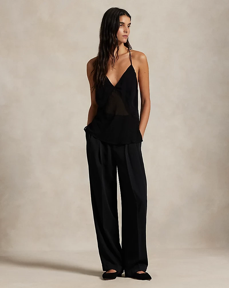 Sheer-Paneled Camisole