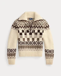 Lace-Up Wool Sweater