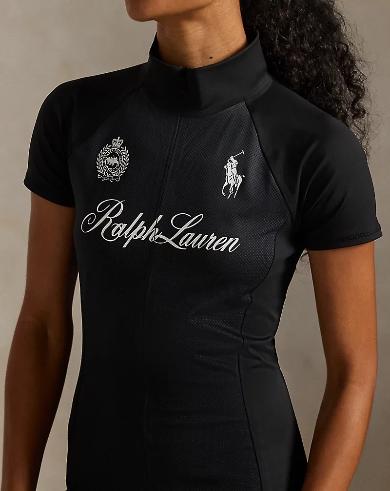 Graphic Quarter-Zip Bodysuit