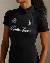 Graphic Quarter-Zip Bodysuit