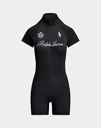 Graphic Quarter-Zip Bodysuit