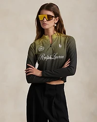 Graphic Cropped Quarter-Zip