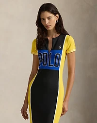 Graphic Zip-Placket Dress