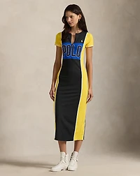 Graphic Zip-Placket Dress