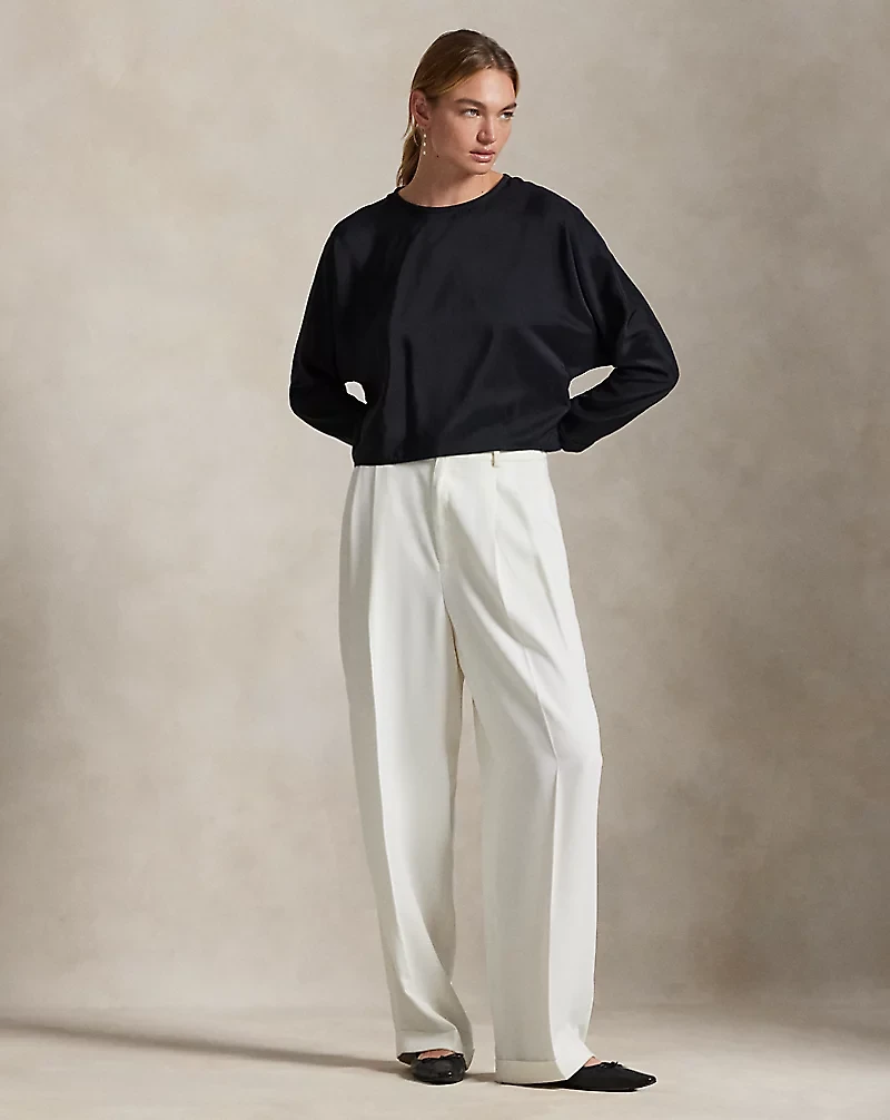 Silk Dolman-Sleeve Top