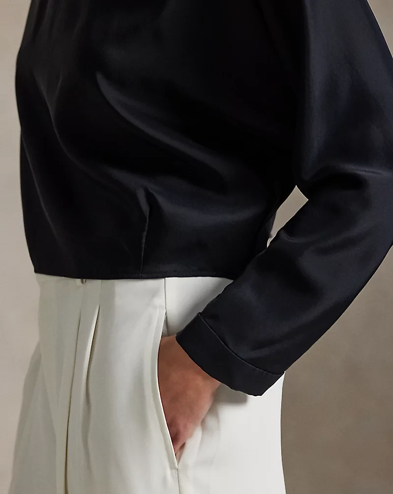 Silk Dolman-Sleeve Top