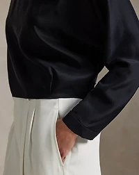 Silk Dolman-Sleeve Top