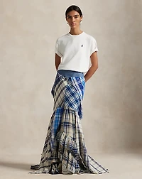 Patchwork Plaid Scarf Skirt