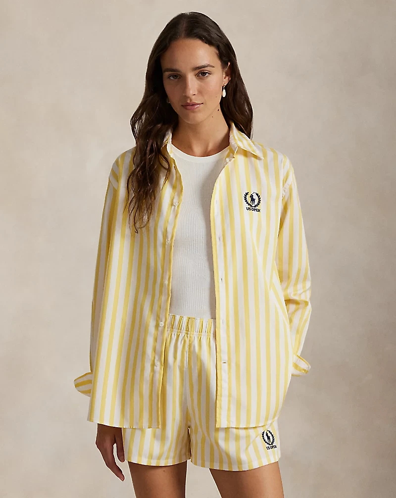 US Open Oversize Fit Striped Shirt